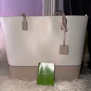 Kate Spade Elegant Cream and Tan Tote